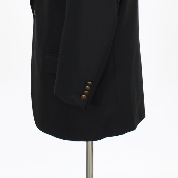 Jos. A. Bank 42S Black Two Button Wool Sport Coat Blazer Jacket V366 - Picture 8 of 11